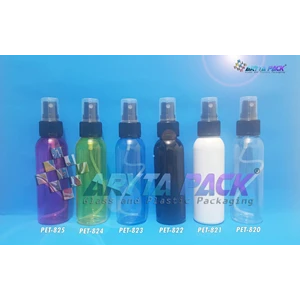 PET820. PET plastic bottle of 100 ml natural spray lid Flax black  