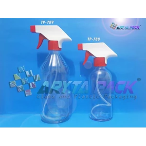 TP788. Clear glass bottle 250 ml trigger spray Cap laserin red (Second)