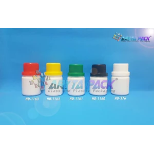 Botol plastik HDPE 50ml labor putih susu tutup  putih  (HD376)