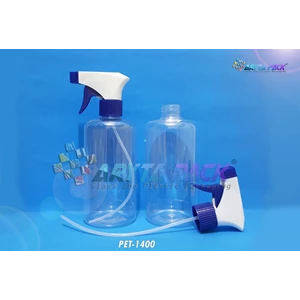 PET plastic bottle 500 ml trigger spray Cap viktor handshoap blue (PET1400)