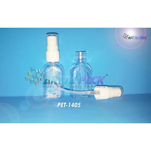 Botol plastik PET 30ml kosmetik gepeng tutup spray (PET1405)