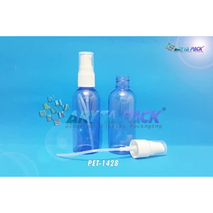 Botol plastik PET 60ml lena ungu tutup pump (PET1428)