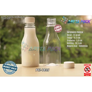 250ml pear lid white plastic beverage bottle (PET1835)