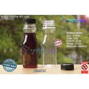 Drink plastic bottle 250ml kale juice liebe seal cap (PET2113 )