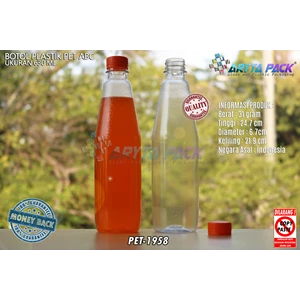 Drink plastic bottle 630ml ABC orange seal cap (PET1958)
