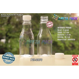 250ml pear plastic beverage bottle natural seal lid (PET2070)