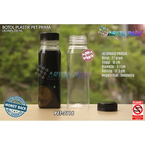 Drink plastic bottles 250ml kale juice prime cover black seal (PET2219)