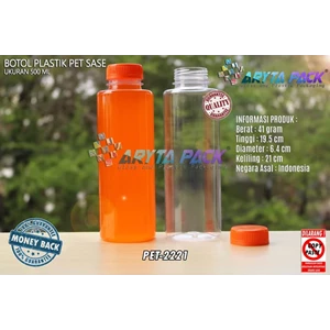 Drink plastic bottle 500ml kale juice sase orange seal lid (PET2221)