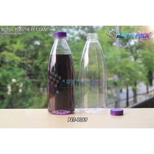 600ml pet beverage plastic bottle beautiful purple short seal cap (PET1869)