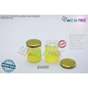 80ml glass jar gold cans (Second) (JR1694)