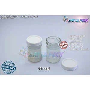 Glass jar 180 ml white plastic cap (Second) (JR1846)