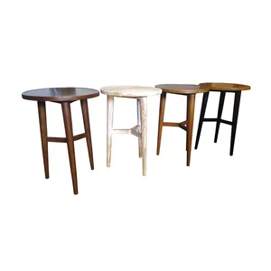Meja sudut / meja pot dari kayu jati solid