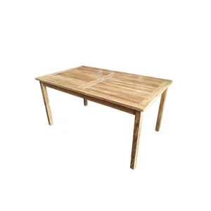 Meja makan kayu jati natural outdoor