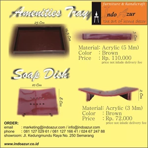 Acrylic Amenities Tray And Soap Dish 