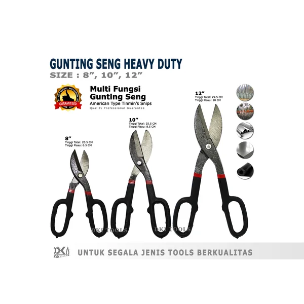 Gunting Seng Plat Koala 8" 10" 12" Inch Tinmans Snip Serbaguna