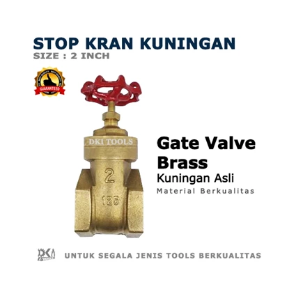 Dari Stop Kran / Gate Valve Brass Asli Drat Glx 2 Knch 0
