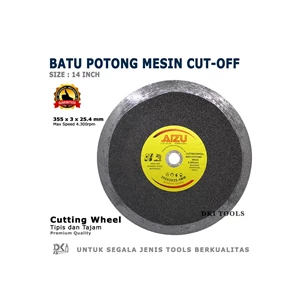 Batu Gerinda / Mata Gerinda Potong Besi Mesin Cut off AIZU 14 inch Cutting Wheel Tebal 3mm