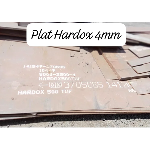 PLAT BESI / PLAT BAJA  HARDOX 500 TUF TBL 4MM X 1200MM X 2500MM 