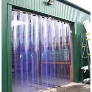 Tirai Plastik Curtain Strip Outdoor Blue Clear