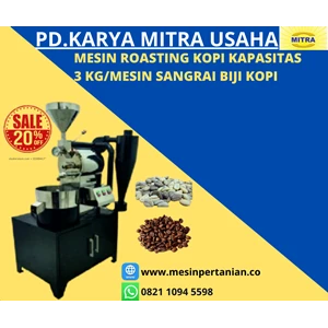 Aceh Gayo Arabica Coffee Bean Roasting Machine Capacity 3 kg / process