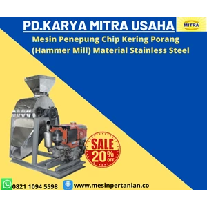 Porang Dry Chip Penepung Machine (Disk mill) Stainless Steel Type DSS 15 Capacity 55 kg/hour