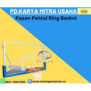 Papan Pantul Ring Basket Steel Akrilik Tebal 20 mm Komplit Dengan Frame dan Ring Per Satu
