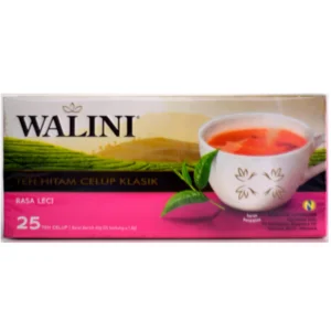 Walini teh hitam celup leci klasik (@25 sachet) per karton isi 48 box (1605305)