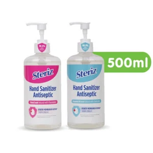 Steriz hand sanitizer antiseptic essential oil scent 500ml per dus isi 12 pcs (8992771300149)