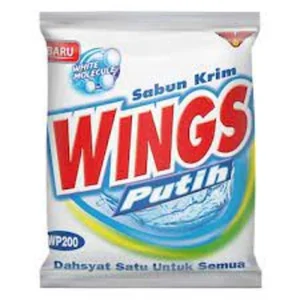 WINGS Cream Detergent Putih 105 gr per karton isi 60 pack bar code (WP350K60)