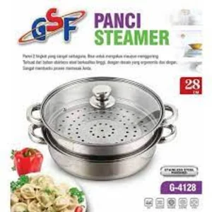 Panci Steamer Kukus Stainless 2 Susun GSF G-4128 per pcs