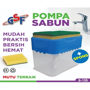 Dishwashing Soap Dispenser And Soap Pump Sponge GSF 135 per carton contains 72 pcs