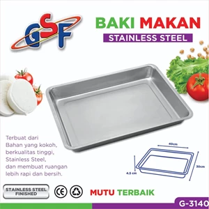 GSF Stainless Steel Baki/nampan Makan 3140 per karton isi 120 pcs