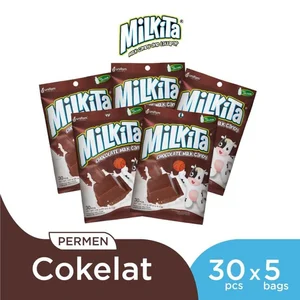 Milkita Chocolate 5'/Sach 6B per box isi 30 pcs per karton isi 5 bag bar code 70208