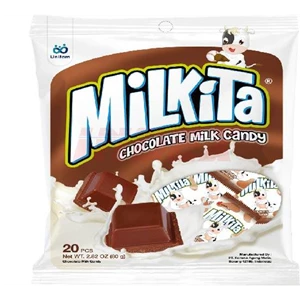 Milk CANDY Chocolate BAG 20 pcs per karton isi 30 pcs KILAT LOC bar code 42008
