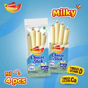 EMINA STICK CHEESE MILKY 4 Sx7x24 per karton isi 168 pcs