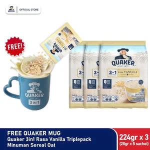 QUAKER 3 IN 1 VANILA 3X8 SCH+MUG