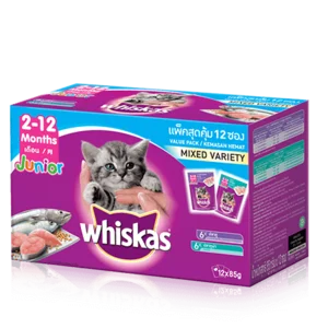 WHISKAS POUCH MULTIPACK KITTEN PER KARTON ISI 10 PCS