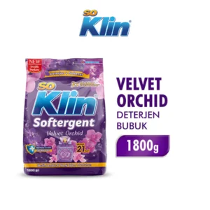 SO KLIN Powder Detergent Softergent Velvet Orchid 1.8 kg per katon isi 6  pack (SKSFB1800)