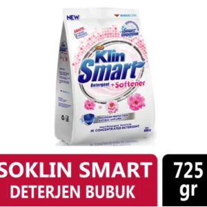 SO KLIN Powder Detergent Smart White 725 gr per karton isi 6 pouch(SKS900)
