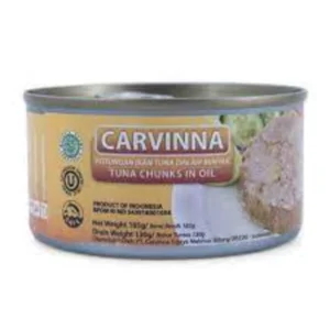CARVINNA Tuna Chunk in Oil (Defect) 185 g isi 1 per karton isi 24 pcs(CO01d)