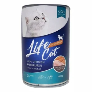 Life Cat Canned Adult Chicken & Salmon 1 x 24pc (Blue)
