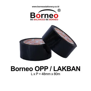 Opp 48mm tipe Hitam Polos 48mm x 80 yard Eco per Slop 72Roll / Box