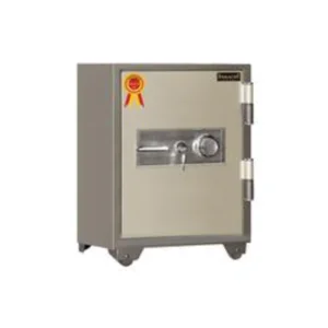 INDACHi1 Combination lock  1 Key lock with handle  1 Tray O.D 515 (H) X 345 (W) X 395 (D) mm  I.D 355 (H) X 220 (W) X 255 (D) mm  Net Weight 55 Kgs  WITHOUT ALARM  WITH ALARM