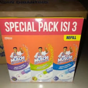 MR. MUSCLE TOILET CLEANING GEL REFILL 36 ML ISI 3 pcs per karton isi 12 pcs bar code 8992779362903