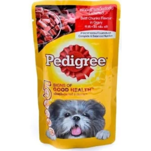 PEDIGREE POUCH BEEF & CHKN  IN GRV (ACE) 120 pouch  prich per kg 7.109 bar code 115917