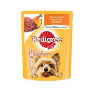 PEDIGREE POUCH BEEF VEG 80 GR per karton isi 120 pouch bar code 125596