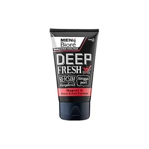 Men's Biore Facial Foam Double Scrub Deep Fresh 100g  PER KARTON ISI 100 GR PER KARTON ISI 24 PCS BAR CODE 8992727003537