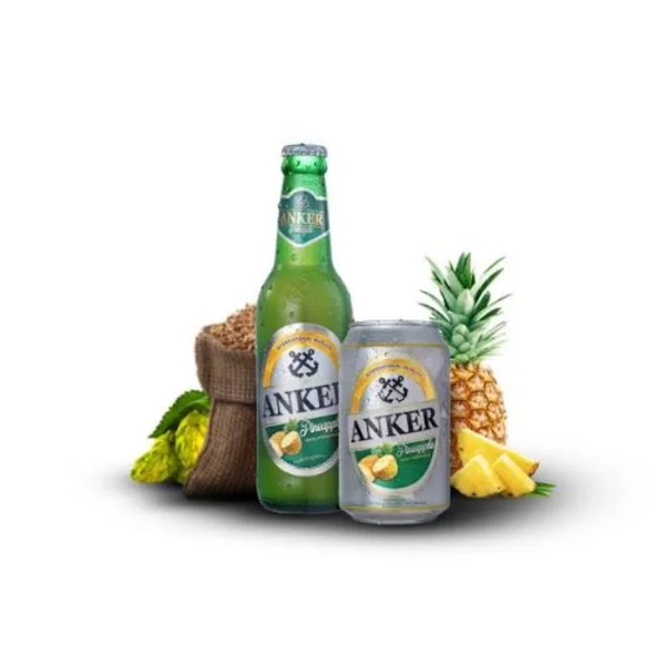 ANKER PINEAPPLE 330ML @24 BOTOL BAR CODE ABP2D