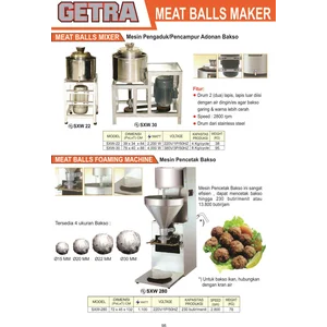 Getra mesin adonan BAKSO per unit