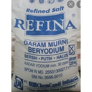 Refina garam halus beryodium 25kg per karung 